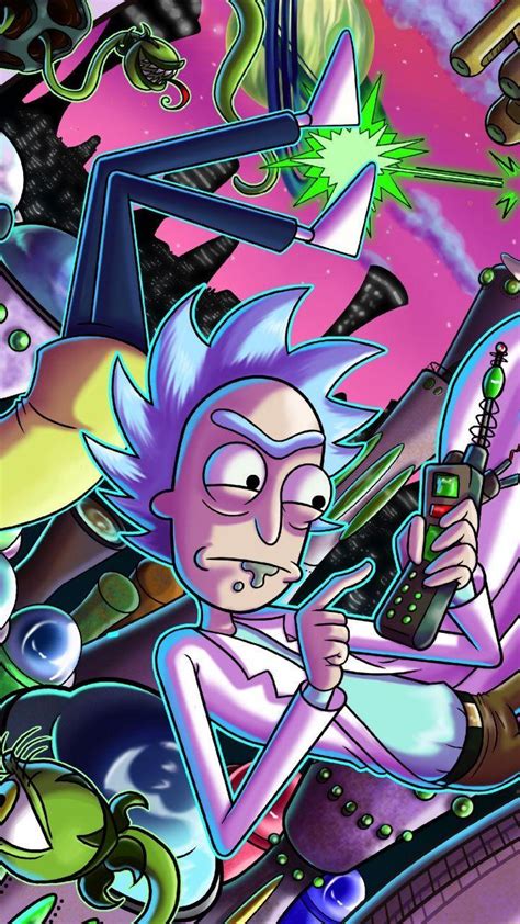 <strong>Rick's</strong> colorful and alien surroundings add to the chaotic and humorous atmosphere of the show. . Dope rick and morty wallpapers